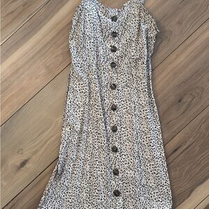 Leopard Print Button-Down Dress